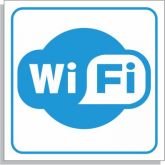 Placa WiFi - Cor Azul - 30 x 30 cm