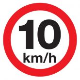 Placa de Sinalização Velocidade Máxima 10 km/h